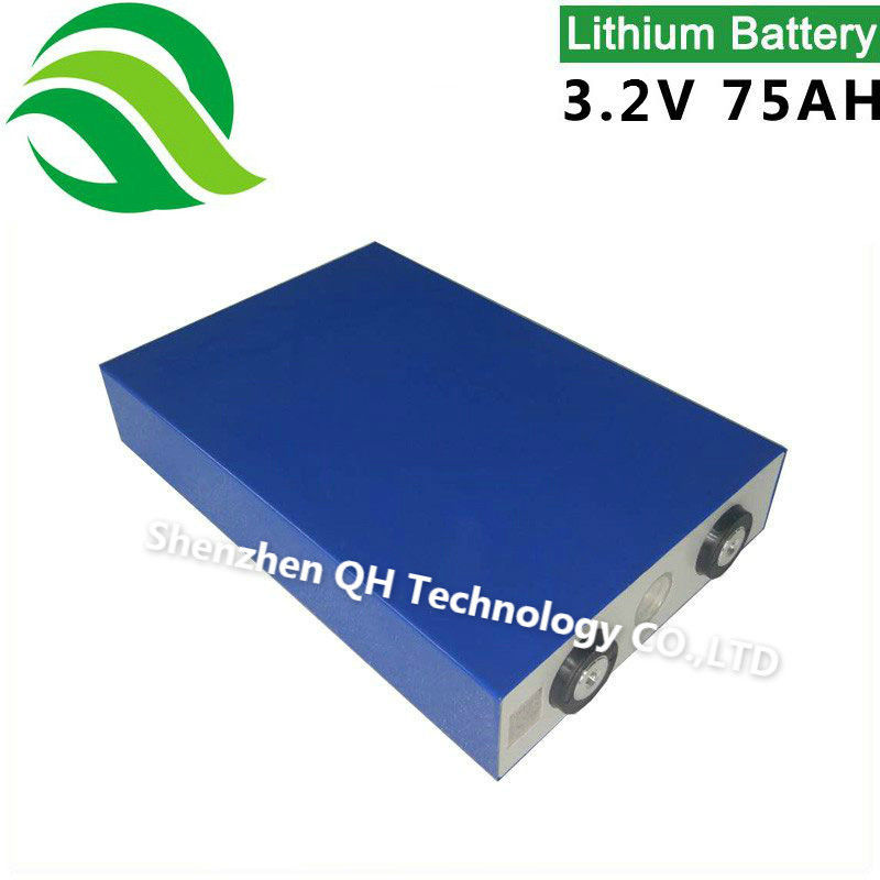 Customized Prismatic Rechargeable Lithium ion Battery Solar Wind Power Street Light UPS 3.2V 75Ah LiFePO4 Batteries Cell