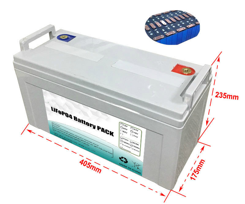 v 130ah lithium battery 12 volt lifepo4 battery pack for electric scooters marine ebike